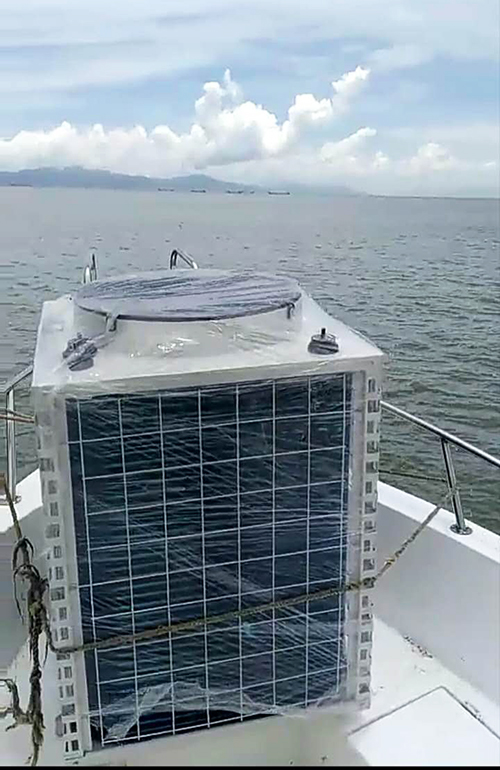 藍(lán)冠機(jī)電上川島旅館空氣能熱水器工程