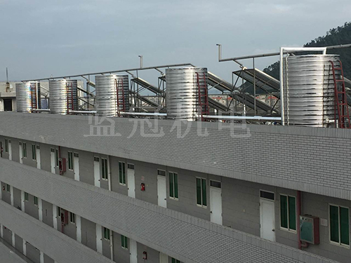 珠海旭泰工廠熱水工程-太陽(yáng)能熱水工程及水箱
